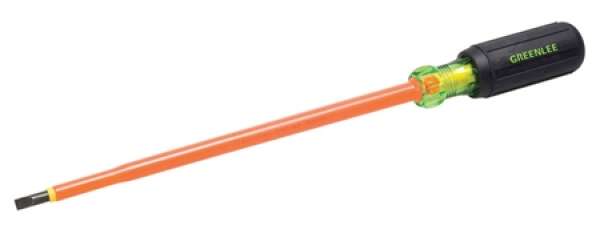 Greenlee GT-0153-23-INS - отвертка шлиц изолированная до 1000В,3/16"х8"