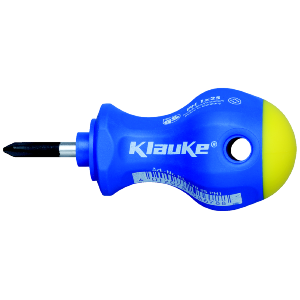 KLAUKE KL11025PH1 - Отвёртка стандартная крест короткая PH#1 x 25