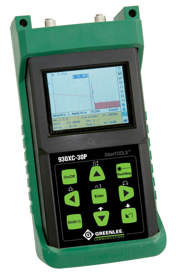 Greenlee 930XC-30P - оптический рефлектометр PON (1310/1490/1550нм) с функцией оптического тестера и визуализатора повреждений, UPC/SC