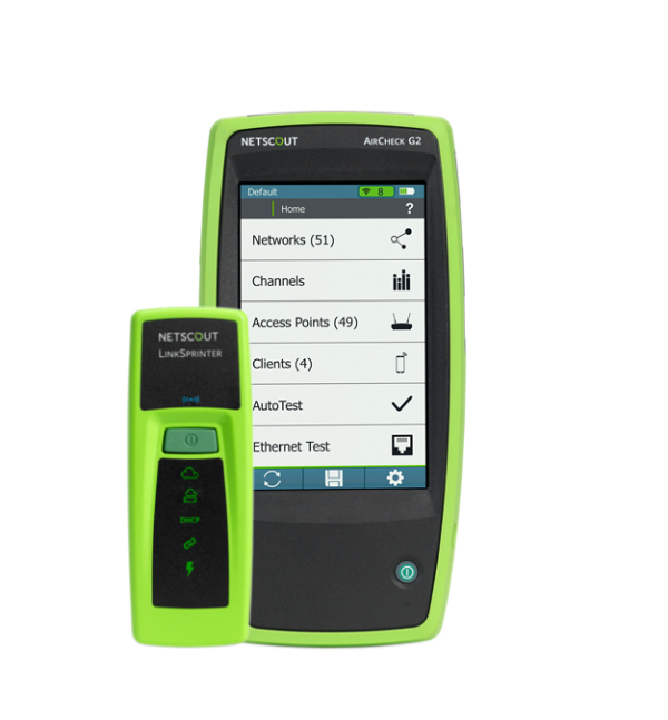 Промокомплект из двух тестеров NETSCOUT: Aircheck G2 и LinkSprinter 300