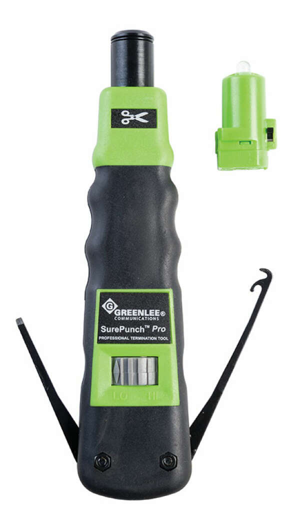 Greenlee SurePunch Pro PDT (PT-3599) - ударный инструмент для расшивки кабеля на кросс с лезвием KRONE LSA и фонариком