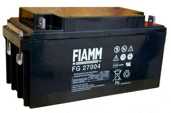 FIAMM FG 27004 - батарея аккумуляторная серии FG (12 В, 70 Ач, 350х166х174 мм, 22,6 кг)