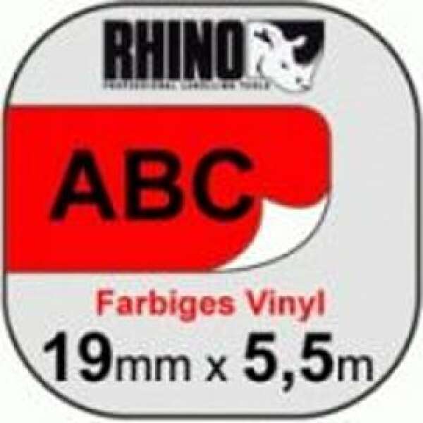 DYMO Rhino S0718530 (18439) - картридж с виниловой лентой (красная), 19 мм x 5,5 м (5 штук в упаковке)