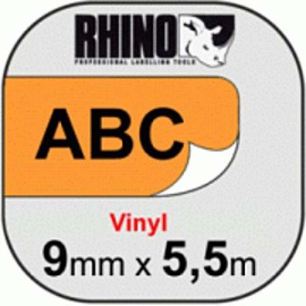 DYMO Rhino S0718480 - картридж с виниловой лентой (оранжевая), 9 мм x 5,5 м