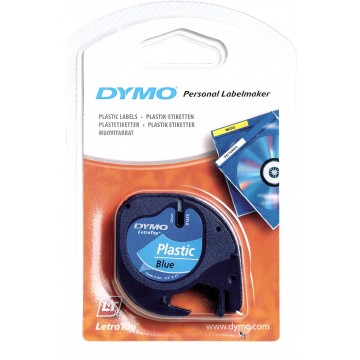 DYMO S0721650 — лента для LetraTag (синяя), пластиковая, 12 мм х 4 м (10 штук в упаковке)