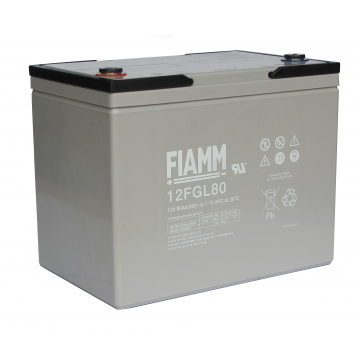 FIAMM 12 FGL 80 - батарея аккумуляторная серии FGL (12 В, 80 А/ч, 259x168x208 мм, 27 кг)