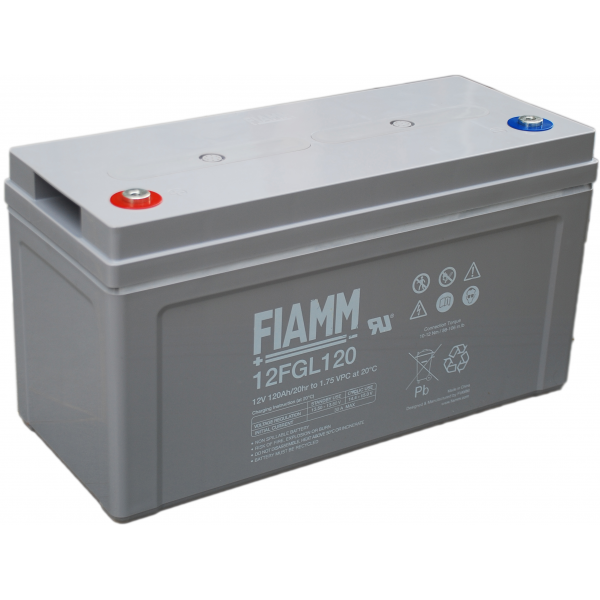 FIAMM 12 FGL 120 - батарея аккумуляторная серии FGL (12 В, 120 А/ч, 407x173x220 мм, 38 кг)
