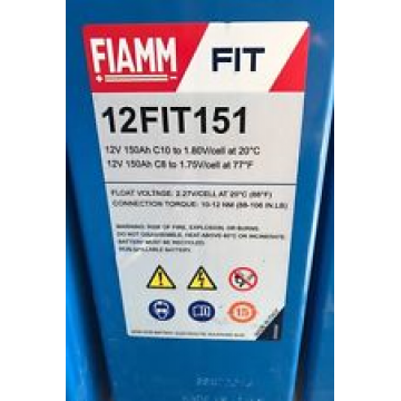 FIAMM 12 FIT 151 - батарея аккумуляторная серии FIT (12 В, 150 А/ч, 531х110х314 мм, 49 кг)