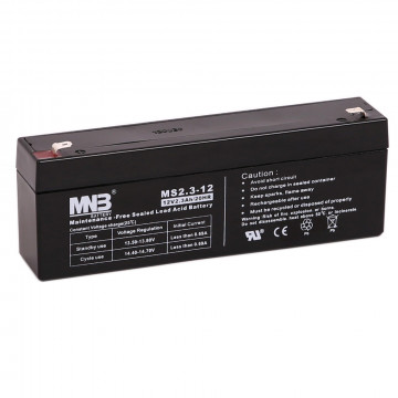 MNB MS2.3-12 Аккумуляторная батарея серии MS (12 В, 2,3 Ач, 179х35х61 мм, 0,92 кг)