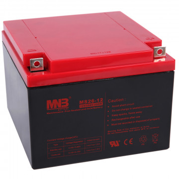 MNB MS26-12 Аккумуляторная батарея серии MS (12 В, 26 Ач, 175х166х125 мм, 7,25 кг)