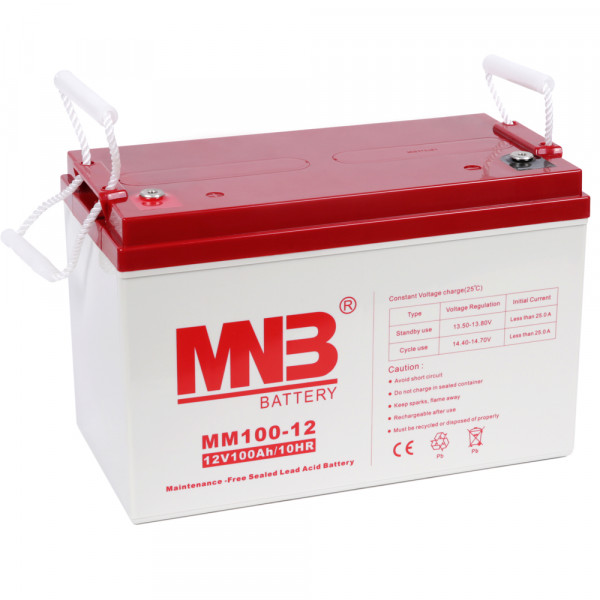 MNB MM100-12 Аккумуляторная батарея серии MM (12 В, 100 Ач, 330х173х217 мм, 30,8 кг)