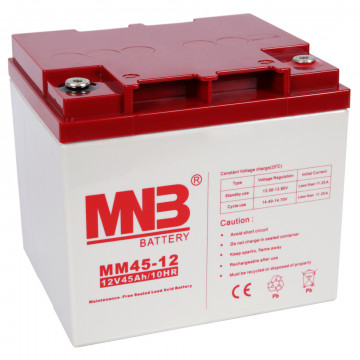 MNB MM45-12 Аккумуляторная батарея серии MM (12 В, 45 Ач, 196х165х170 мм, 13,9 кг)