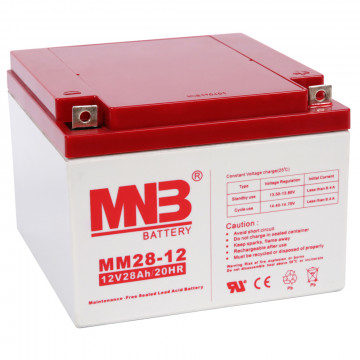 MNB MМ28-12 Аккумуляторная батарея серии MМ (12 В, 28 Ач, 175х166х125 мм, 7,92 кг)