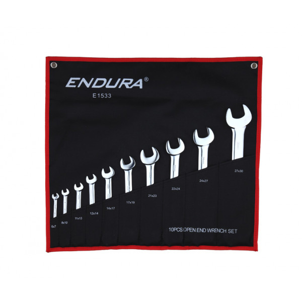 Endura E1533 - набор рожковых гаечных ключей, 10 шт (6 - 30 мм)
