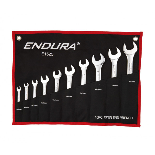 Endura E1525 - набор рожковых гаечных ключей, 10 шт (6 - 27 мм)