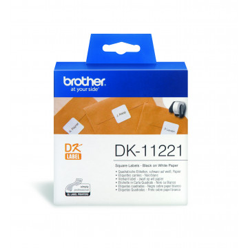 BROTHER DK-11221 - наклейки квадратные бумажные 23х23 мм