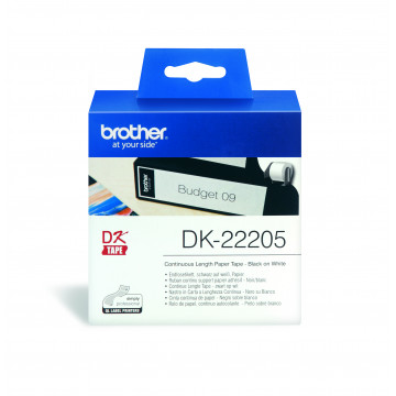 BROTHER DK-22205 - лента непрерывная бумажная белая 62 мм х 30,48 м