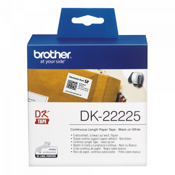 BROTHER DK-22225 - лента непрерывная бумажная белая 38 мм х 30,48 м