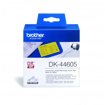 BROTHER DK-44605 - лента непрерывная бумажная желтая отделяемая 62 мм х 30,48 м