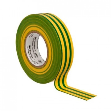 3M Temflex™ 1500 - изоляционная лента, желто-зеленая, 19 мм х 25 м х 0,15 мм