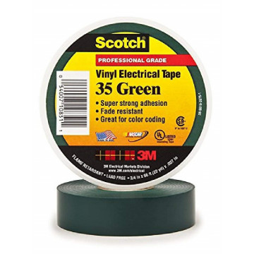 3M Scotch® 35 - изоляционная лента высшего класса, зеленая, 19 мм х 20 м х 0,18 мм