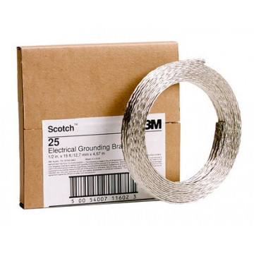 3M Scotch 25 - гибкая токопроводящая лента из покрытой оловом медной проволоки, 25 мм2 х 4,57 м