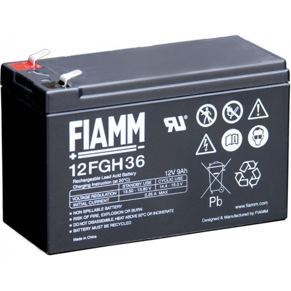 FIAMM 12FGH36 - батарея аккумуляторная серии FGН (12 В, 9 Ач, 151х65х94 мм, 2,8 кг)
