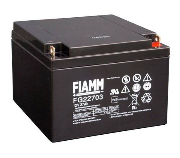 FIAMM FG 22703 - батарея аккумуляторная серии FG (12 В, 27 Ач, 166х175х125 мм, 8,5 кг)