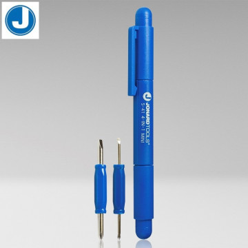Jonard S-41/10 - мини отвертка 4 в 1 (PH0, PH00, SL 1.6 и 3.2 мм) в виде ручки с клипсой (10 шт)