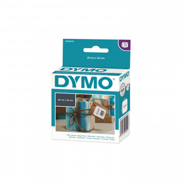 DYMO S0929120 - этикетки многофункциональные, 25х25 мм, 750 шт/рул (6 рулонов в упаковке)